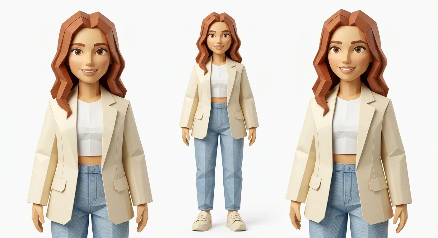Origami / papercraft style example